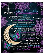 Flower Once Upon A Time Grandma To Granddaughter Fleece Blanket - 50" x 60" front