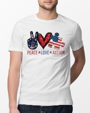 Peace Love Autism Classic T-Shirt lifestyle-mens-crewneck-front-13