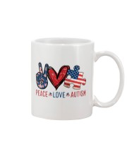Peace Love Autism Mug tile