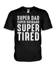 Super Dad Super Husband Super Tired V-Neck T-Shirt thumbnail
