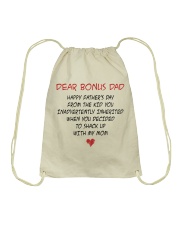 Happy Father's Day From The Kid - For Dad Drawstring Bag tile