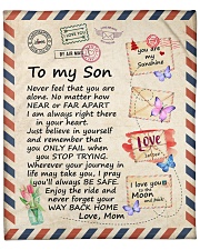 Never Feel That U Are Alone Mom To Son Fleece Blanket - 50" x 60" front