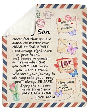 Never Feel That U Are Alone Mom To Son Sherpa Fleece Blanket - 50" x 60" thumbnail