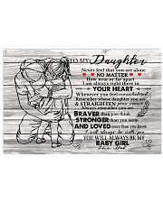 Never Feel That U Are Alone Dad To Daughter Horizontal Poster tile