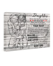 Never Feel That U Are Alone Dad To Daughter 24x16 Gallery Wrapped Canvas Prints front