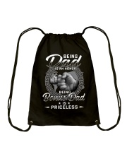 Being Dad Is An Honor Being Bonus Dad Is Priceless Drawstring Bag thumbnail