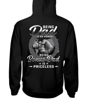 Being Dad Is An Honor Being Bonus Dad Is Priceless Hooded Sweatshirt tile