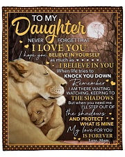 Never Forget That I Love U Wolf Mom To Daughter Fleece Blanket - 50" x 60" front