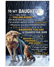 Never Feel That U Are Alone Wolf Mom To Daughter Vertical Poster tile