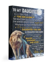 Never Feel That U Are Alone Wolf Mom To Daughter 11x14 Gallery Wrapped Canvas Prints front