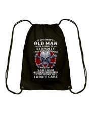 I Am A Grumpy Old Man Drawstring Bag thumbnail