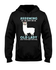Assuming I'm An Old Lady Was Your First Mistake Hooded Sweatshirt tile