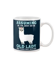 Assuming I'm An Old Lady Was Your First Mistake Mug tile