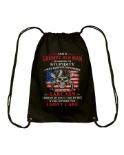 I Am A Grumpy Old Man Was Born In September Drawstring Bag thumbnail