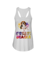 My Heart Is Held By The Paws Of A Beagle Ladies Flowy Tank thumbnail