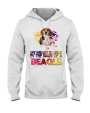 My Heart Is Held By The Paws Of A Beagle Hooded Sweatshirt thumbnail