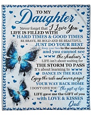 Never 4get That I Love U Butterfly Dad To Daughter Fleece Blanket - 50" x 60" front