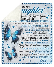Never 4get That I Love U Butterfly Dad To Daughter Sherpa Fleece Blanket tile