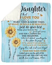 Sunflower Never 4get I Love U Mom-To-Daughter Sherpa Fleece Blanket tile