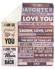 Never Forget That I Love You - Dad To Daughter Sherpa Fleece Blanket tile