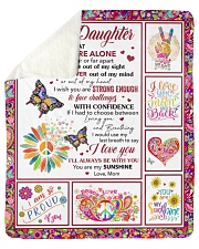 Never Feel That You Are Alone Mom To Daughter Sherpa Fleece Blanket - 50" x 60" thumbnail