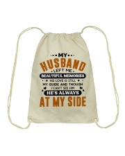My Husband Left Me Beautiful Memories Drawstring Bag tile