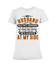 My Husband Left Me Beautiful Memories Premium Fit Ladies Tee tile