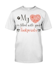 My heart is filled with your footprints Classic T-Shirt thumbnail