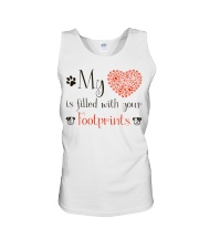 My heart is filled with your footprints Unisex Tank thumbnail