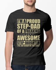 I'm A Proud Stepdad Of A Awesome Stepdaughter Classic T-Shirt lifestyle-mens-crewneck-front-13