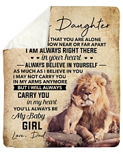 Never Feel That You Are Alone Dad To Daughter Sherpa Fleece Blanket - 50" x 60" thumbnail