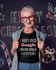 I don't need google my dog knows everything Ladies T-Shirt lifestyle-holiday-crewneck-front-3