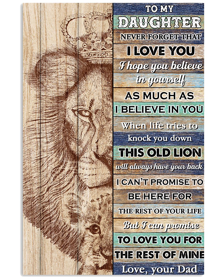 Daughter This Old Lion Will Always Have Your Back 11x17 Poster