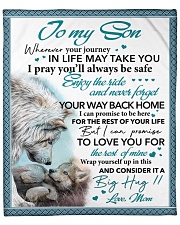 Whenever Your Journey In Life May Take U Mom Son Fleece Blanket - 50" x 60" front