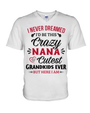 cutest grandkids ever But here I am NANA V-Neck T-Shirt thumbnail