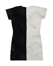yin yang Cats Black and White All-over Dress back