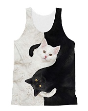 yin yang Cats Black and White All-over Unisex Tank thumbnail