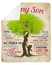 Today Is A Good Day Mom To Son Sherpa Fleece Blanket - 50" x 60" thumbnail