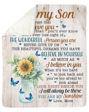 Never Forget That I Love You Mom To Son Sherpa Fleece Blanket - 50" x 60" thumbnail