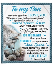 Wolf Never 4get That I Love You Dad To Son Fleece Blanket - 50" x 60" front