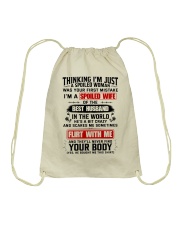 I'm A Spoiled Wife Of A Freking Awesome Husband Drawstring Bag thumbnail