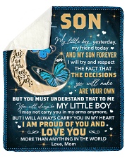 My Little Boy Yesterday - Butterfly Mom To Son Sherpa Fleece Blanket tile