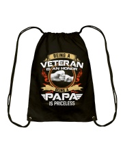 Being A Papa Is Priceless Drawstring Bag thumbnail