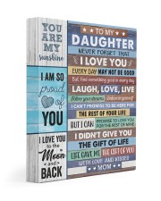 Never Forget That I Love U Mom To Daughter 11x14 Gallery Wrapped Canvas Prints front
