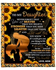 Never 4get U Are Braver Sunflower Mom To Daughter Fleece Blanket - 50" x 60" front