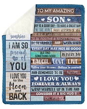 Today Is A Good Day Have Great Day Mom To Son Sherpa Fleece Blanket tile