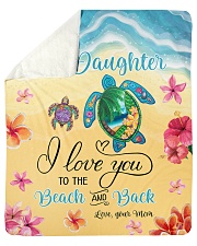 I Love U To Beach And Back Turtle Mom To Daughter Sherpa Fleece Blanket - 50" x 60" thumbnail