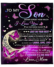 Never Forget How Much I LoveU Butterfly Mom To Son Fleece Blanket - 50" x 60" front