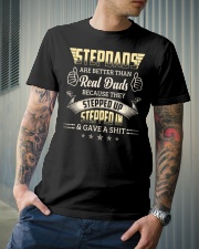 Stepdads Are Better Than Real Dads Classic T-Shirt lifestyle-mens-crewneck-front-6