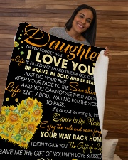 To My Daughter Sherpa Fleece Blanket - 50" x 60" aos-sherpa-fleece-blanket-50x60-lifestyle-front-09b